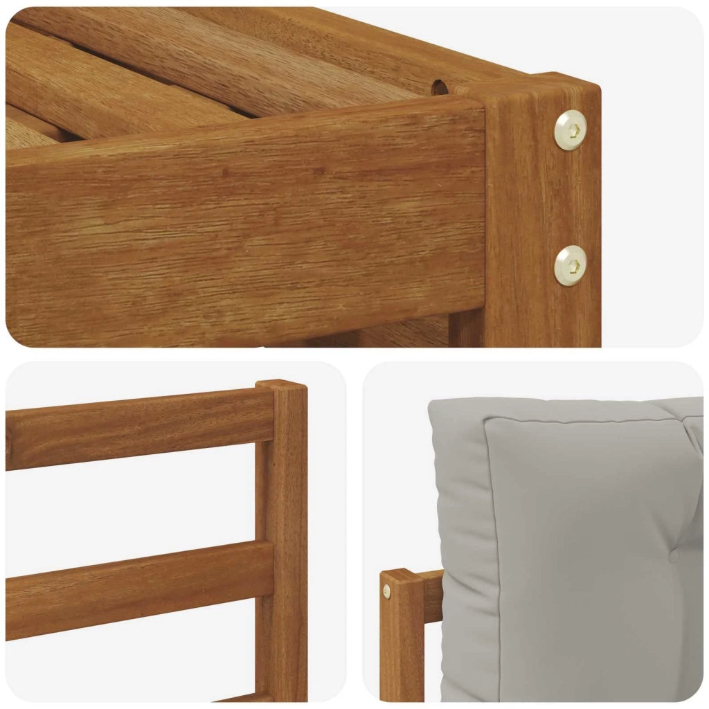Set di divani da esterno 6 pcs Grigio Naturale e Chiaro 3373721