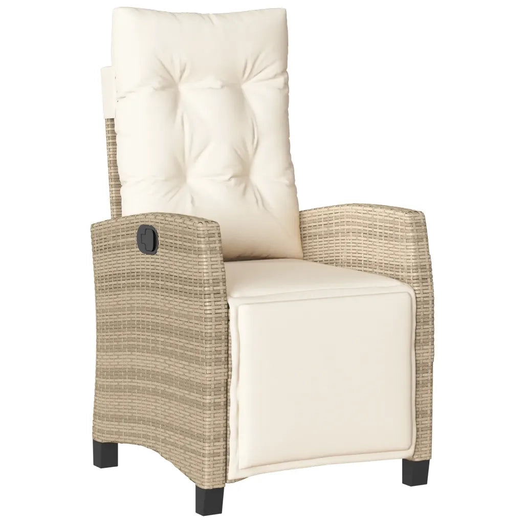 Set da Pranzo da Giardino 5 pz con Cuscini Beige in Polyrattan 3212814