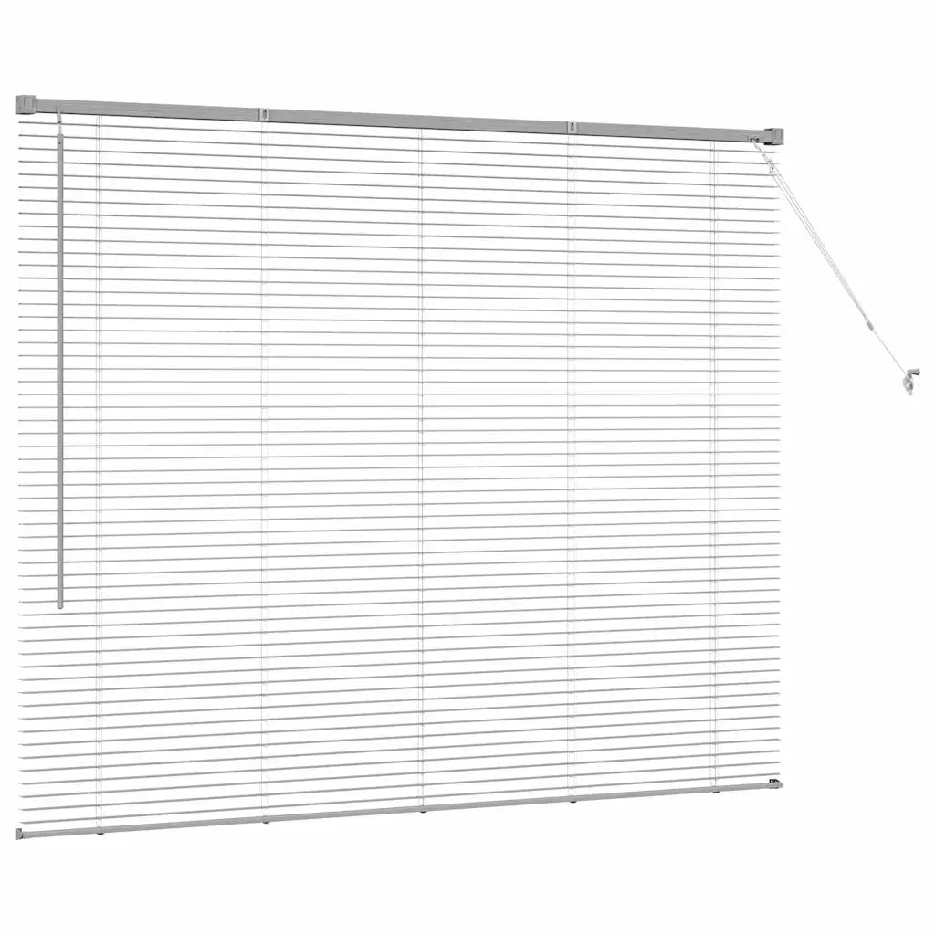 Tendaggi a Veneziana | Tenda a lamelle Argento 130 x 155 cm Alluminio