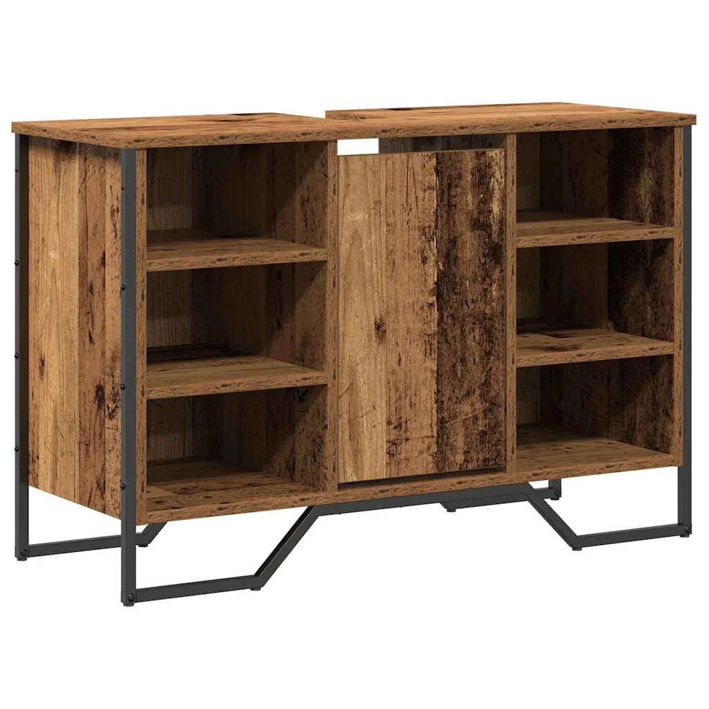 Mobile Lavabo | Armadio per Lavabo da Bagno Legno vecchio 91 x 35 x 60 cm