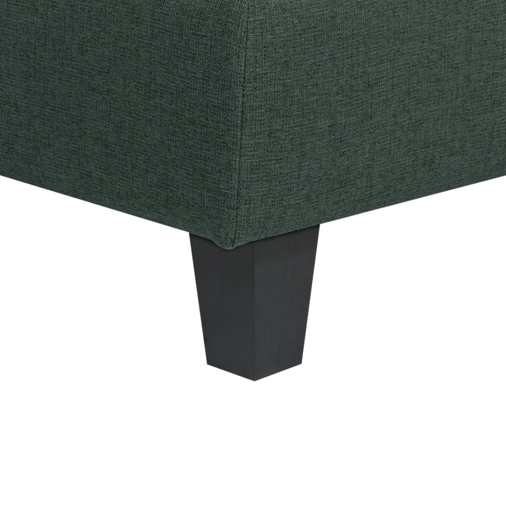 Divano Componibile Rivestito In Tessuto Verde Scuro 3 Posti stile moderno