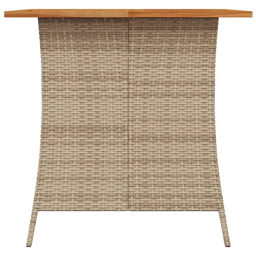 Set da Pranzo da Giardino 5 pz con Cuscini Beige in Polyrattan 365423