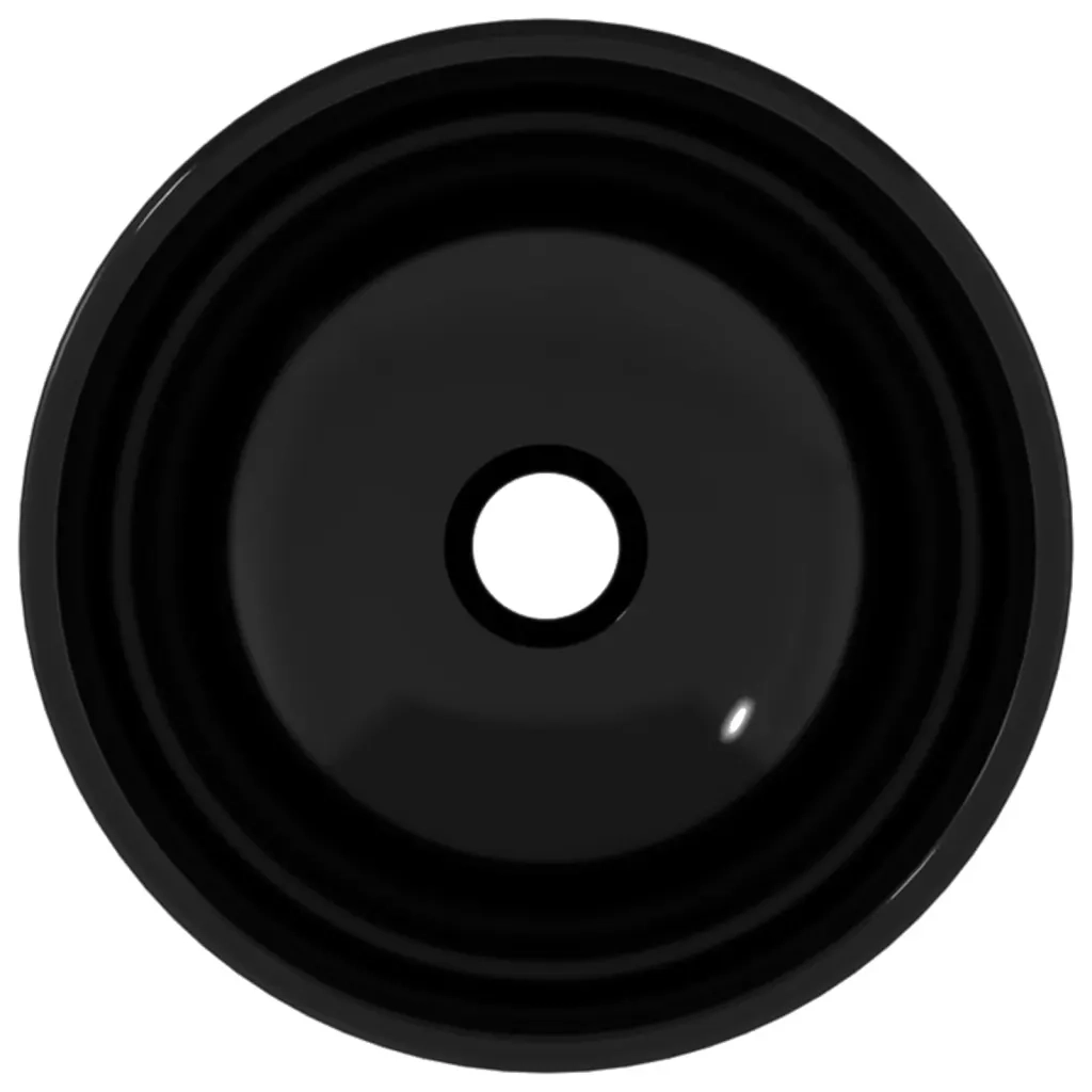 Lavandino in Vetro-Lavabo Temperato 30x12 cm Nero