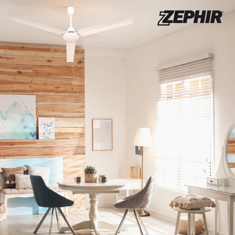 Ventilatore da soffitto industriale zephir zfs8120 70w bianco 3 pale *** diametro 142 centimetri, confezione 1
