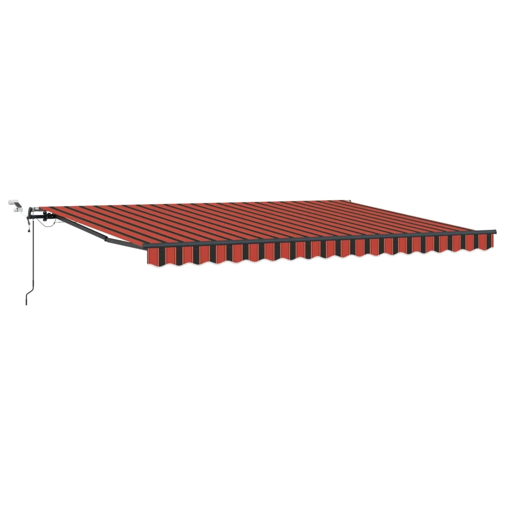 Tessuto per Tenda arancione e marrone 450 × 350 cm Poliestere 3331088