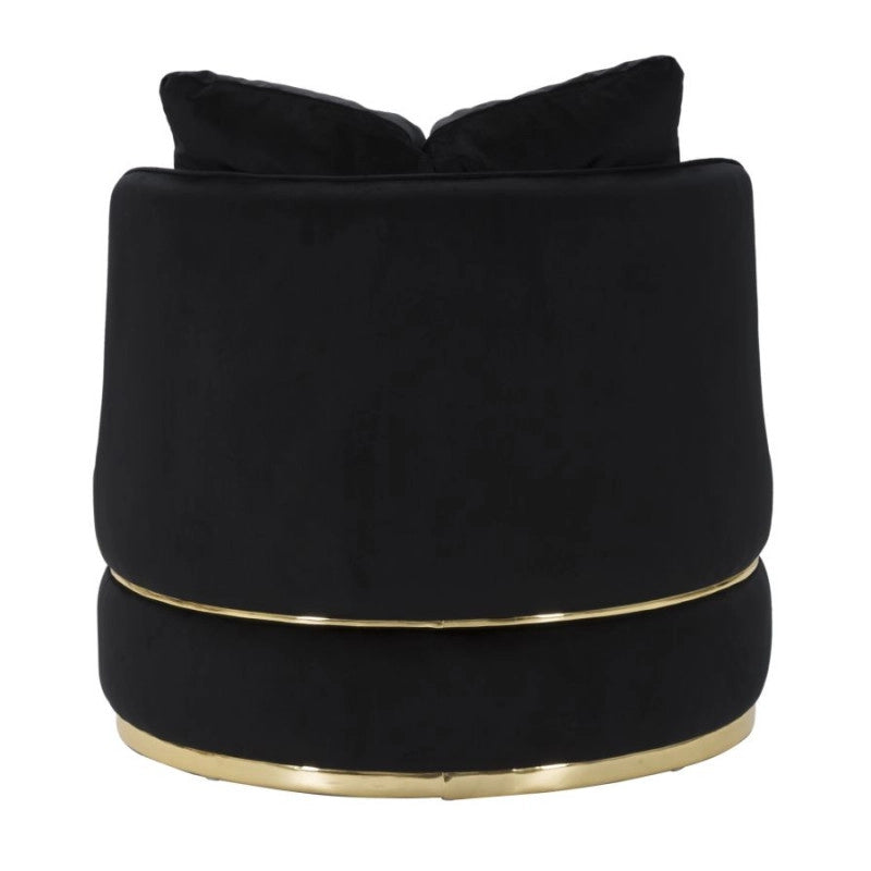 Poltrona Paris Space Nero/gold cm ø 84x72