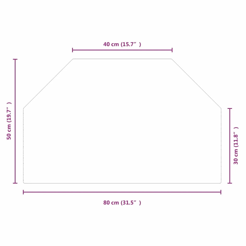 Piastra in vetro per camino Trasparente 80 x 50 cm Vetro CFW2155231