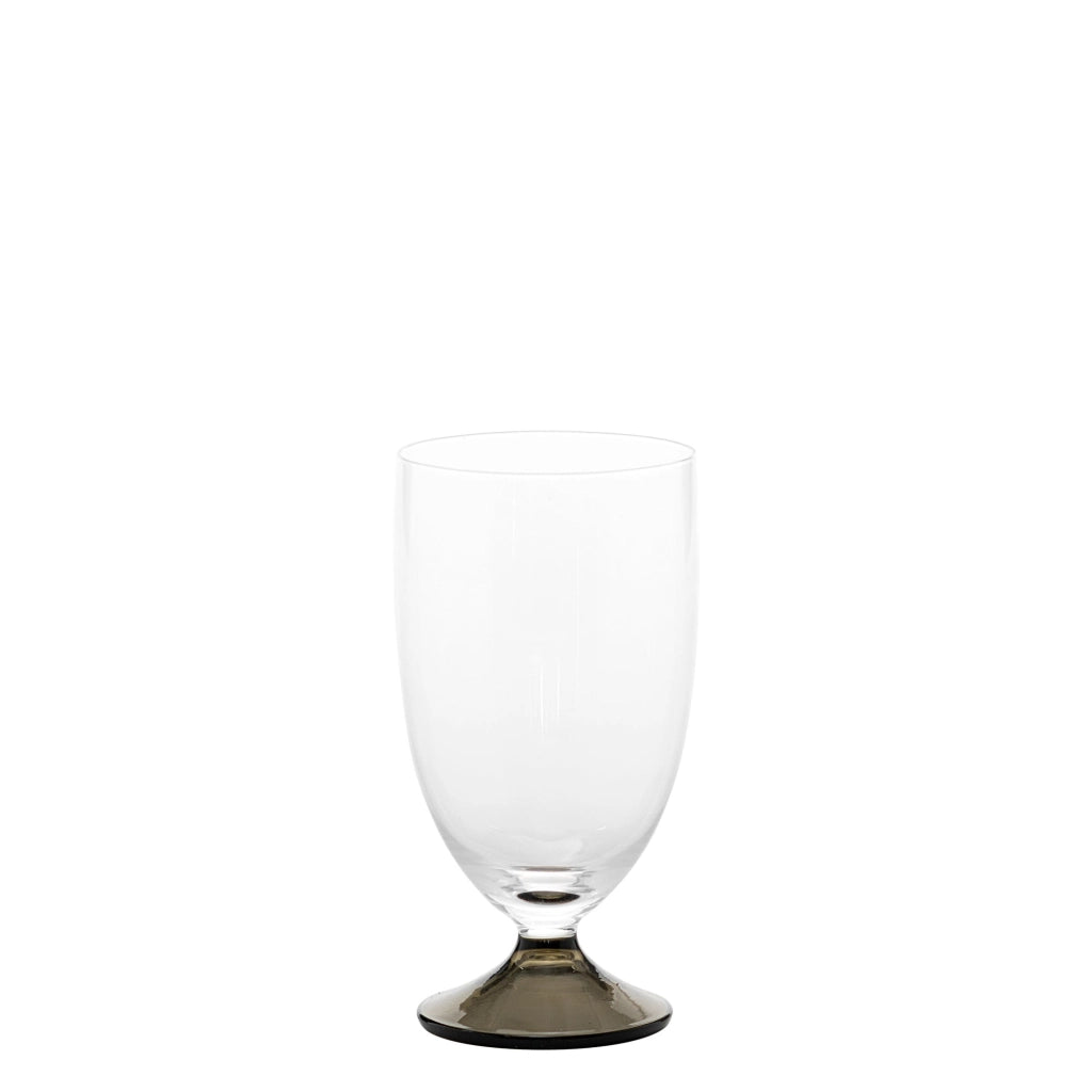Zafferano Calice Maestro Set da 4 Pezzi in vetro soda lime lavorato a mano con base colorata Grigio - Elegante design senza gambo per degustazione