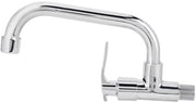 Cranio a muro per acqua fredda - 360 gradi girevole - ottone/inox - diametro di fessura 22-30 mm - altezza 16 cm - solo acqua fredda - rubinetto da cucina