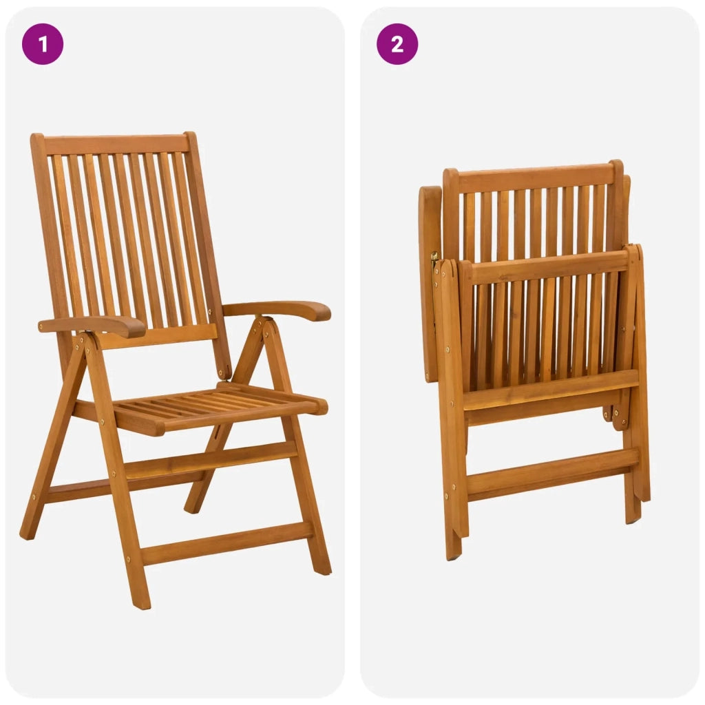 Set da pranzo da giardino 7 pezzi Naturale 3434573