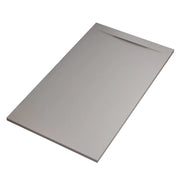 Piatto doccia in marmoresina grigio chiaro effetto pietra cemento vincent, misura 70x110