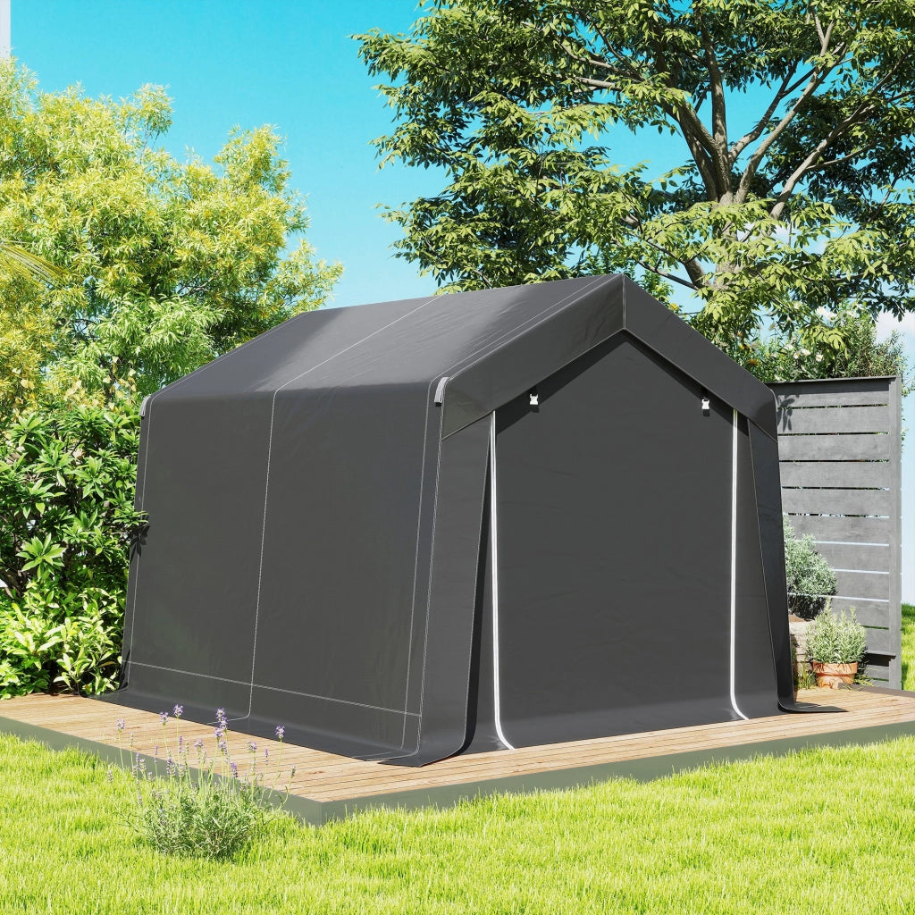 Tenda Garage 3x3 m ¨C zephmum ¨C Dark Grey con Rolltuer e Finestra di Ventilazione