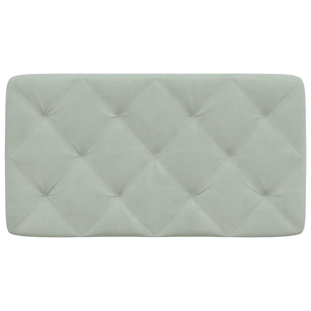 Cuscino Testiera Grigio Chiaro 80 cm in Velluto 374702