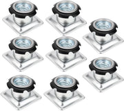 Set di 8 inserti a forma quadrata con avvito a vite