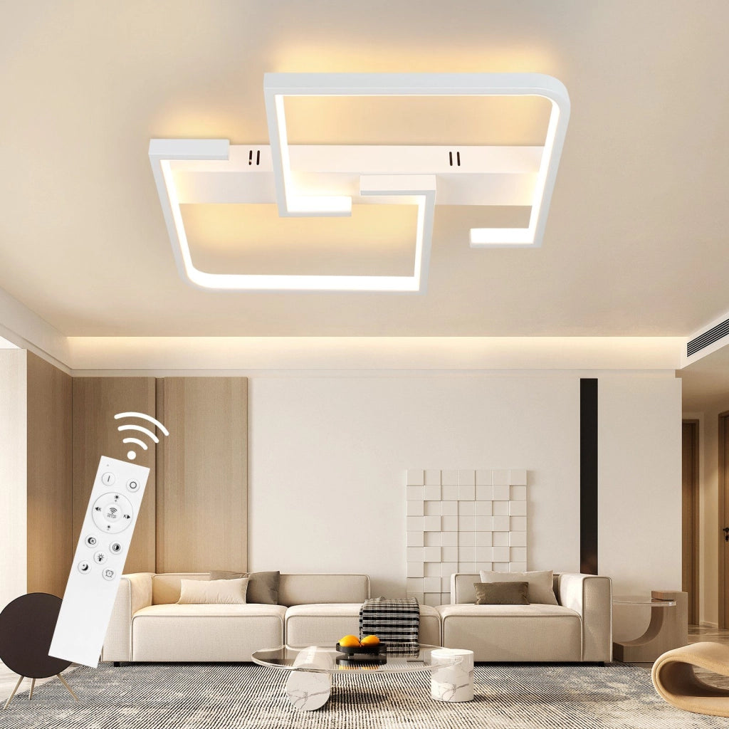 ZMH Lampada da soffitto LED 46W dimmerabile telecomando design per interni