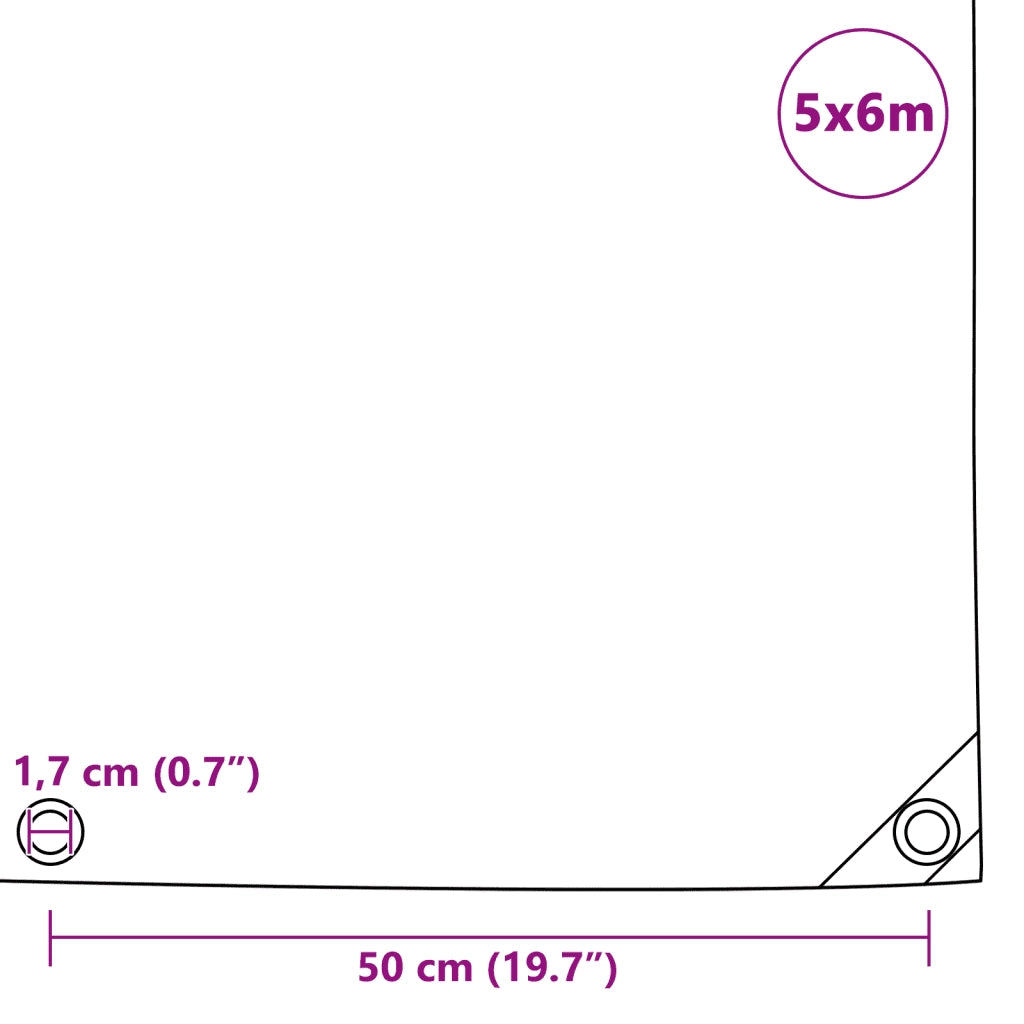 Telone 650 g/m² 5x6 m Grigio 144892