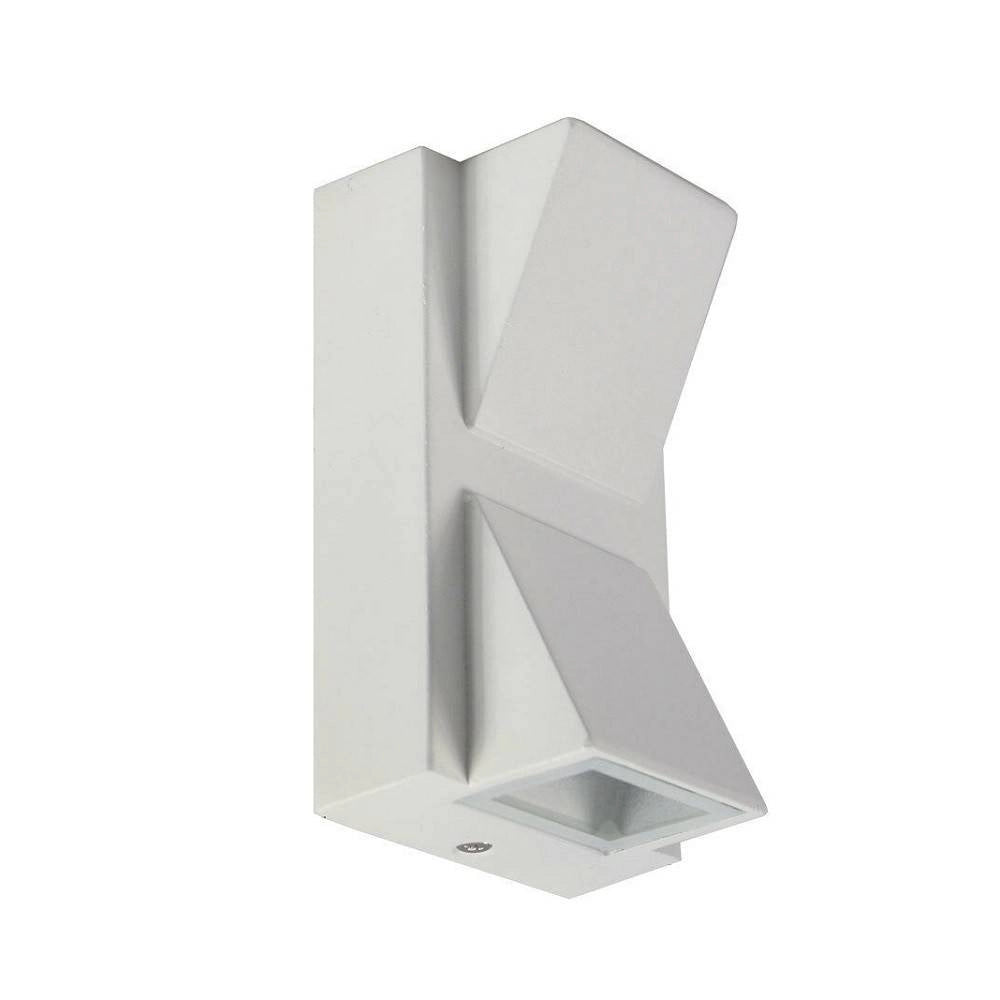 Trade Shop - Applique Doppia Emissione 10 W Per Esterno Luce Fredda Calda Ip65 Es04 Bianca -