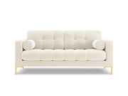 Cosmopolitan Design - Divano "Bali" 2 posti in velluto beige chiaro 