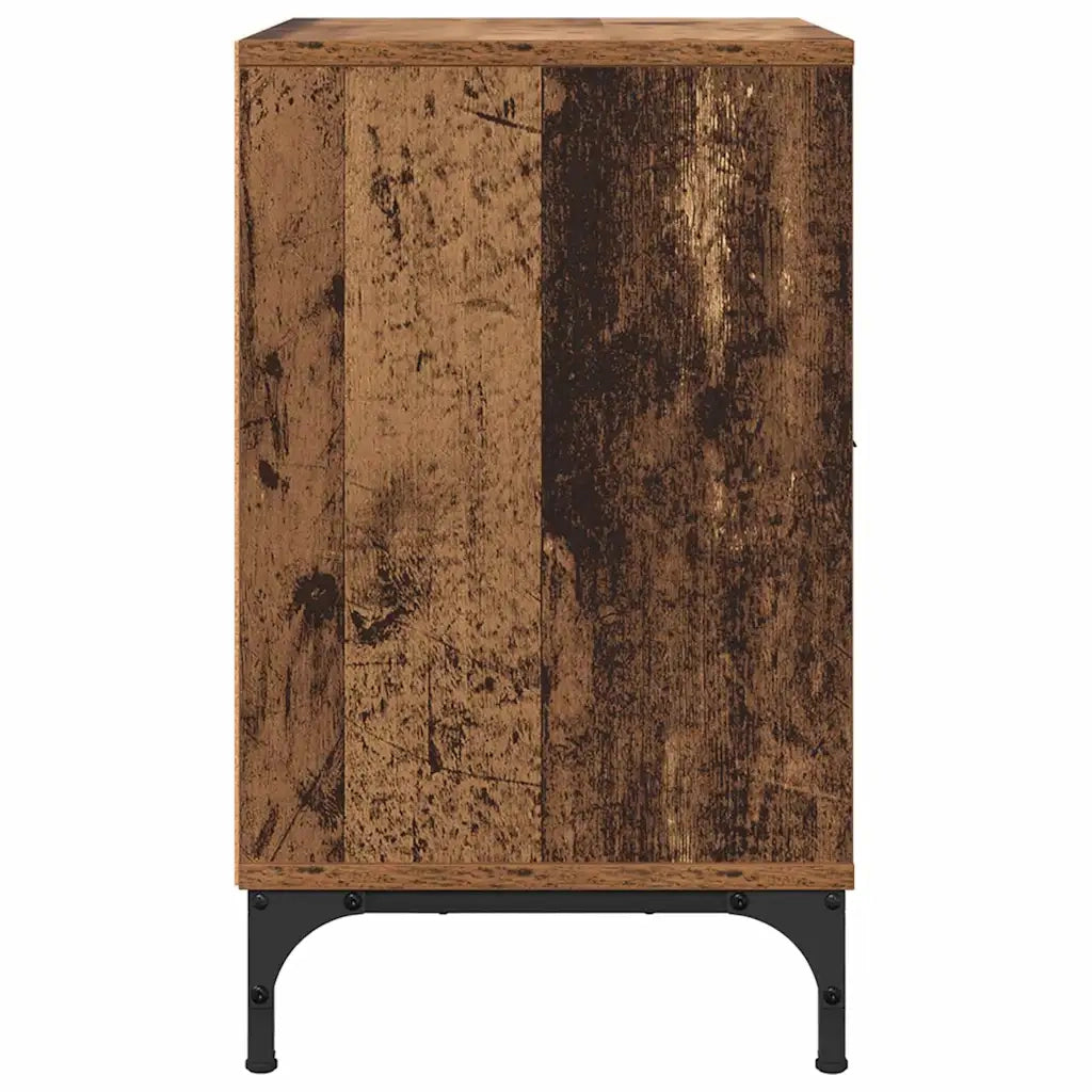 Set di 2 Comodini | Armadio da Notte | Mobiletto da notte Legno vecchio 49 x 36 x 61 cm