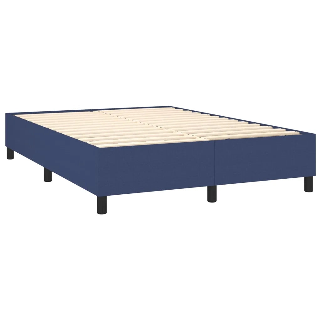 Letto a Molle con Materasso e LED Blu 140x190 cm in Tessuto 3134875