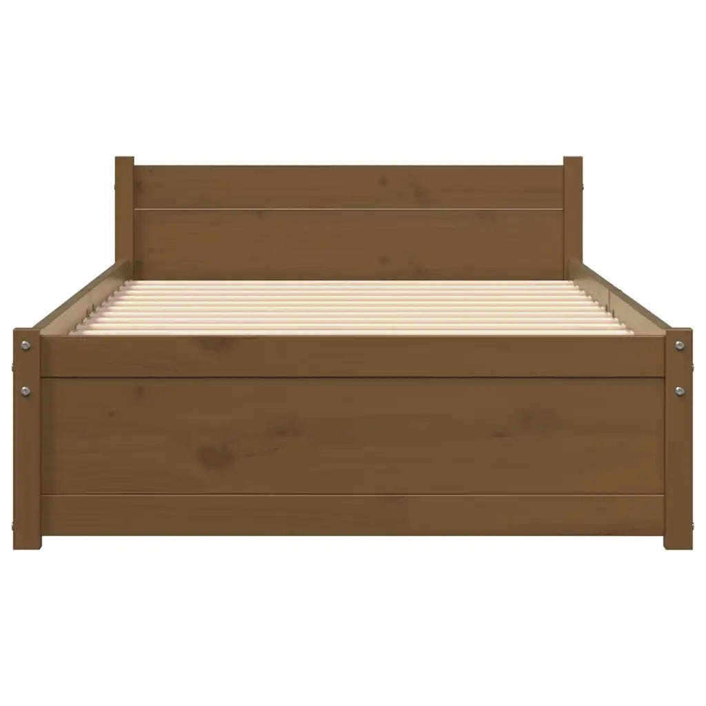 Letto singolo | Letto per adulti | Giroletto senza Materaso Ambra in Legno Massello 75x190 cm