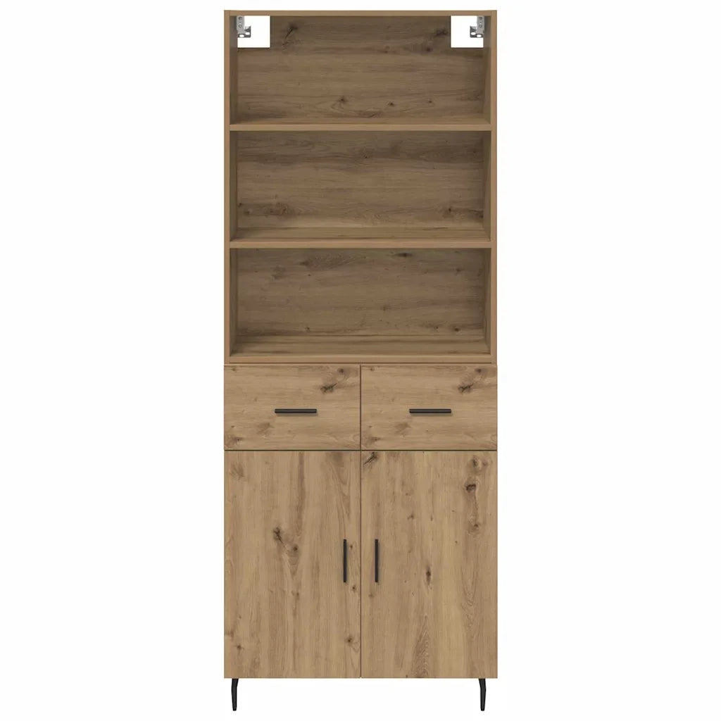 Credenza con Cassetto-Buffet-Armadio da cucina Rovere artigianale 69,5 x 34 x 180 cm 455371