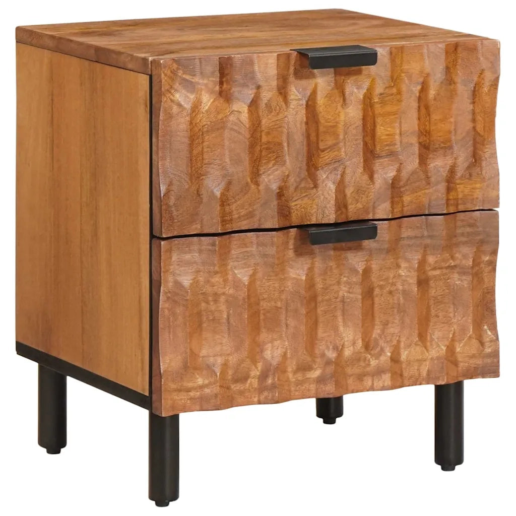 Set di 2 Comodini | Armadio da Notte | Mobiletto da notte con cassetto Marrone 40 x 33 x 46 cm
