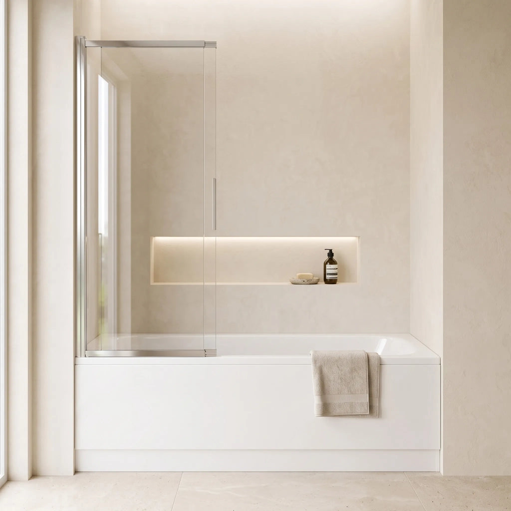 Paravento Vasca Scorrevole Rea Dario Chrome 80