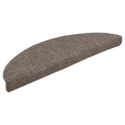 Tappetini per scale autoadesivi 5 pz | Gradini per Scale 56x17x3 cm beige semicircolari
