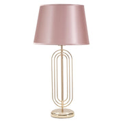 Lampada da Tavolo VKH138, Rosa, Metallo, 33x33x64 cm