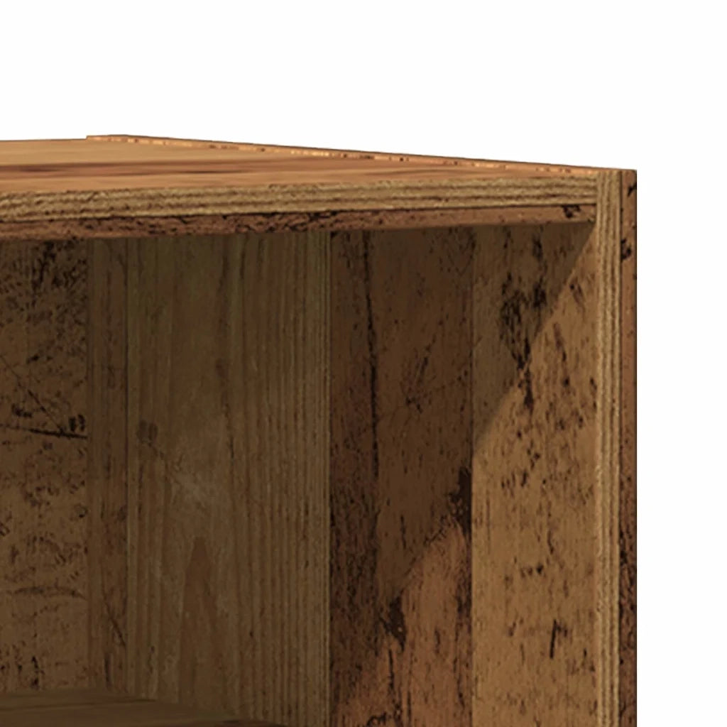 Comodini 2 pz Legno Vecchio 40x30x50 cm in Legno Multistrato 856417