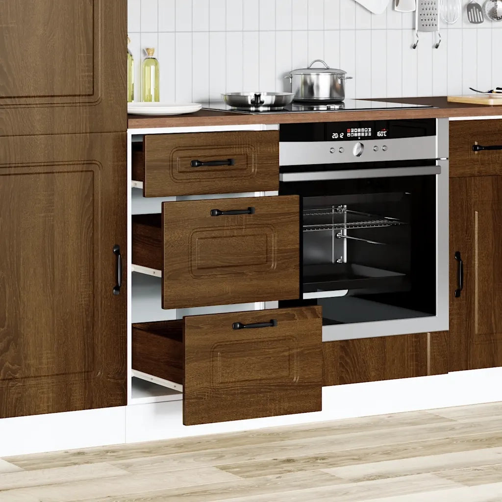 Base da Cucina Kalmar Rovere Marrone in Legno Multistrato 854247