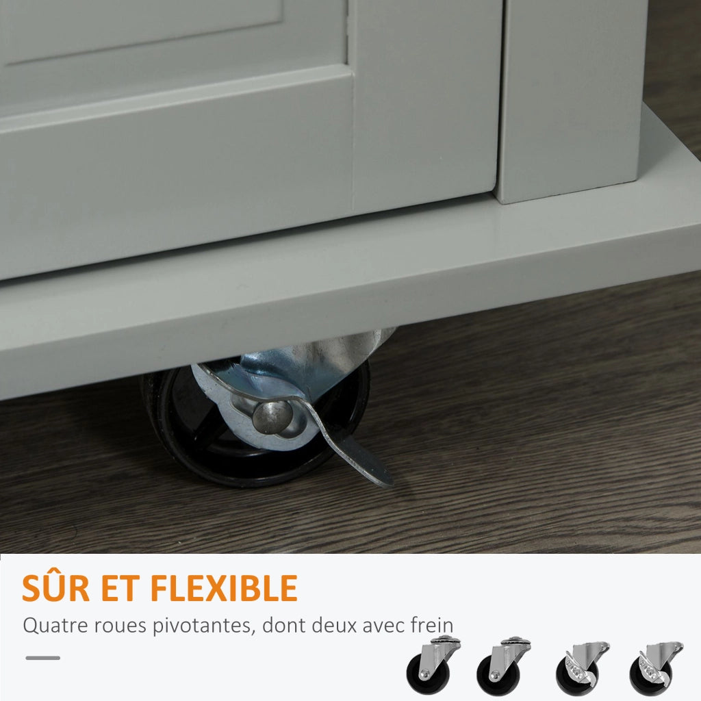 Tavolo da cucina con ripiani ¨C Minimal ¨C grigio