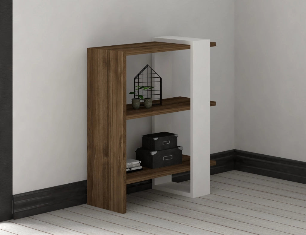 Mazzano, set Mobili da Soggiorno Modulabile, Marrone Noce