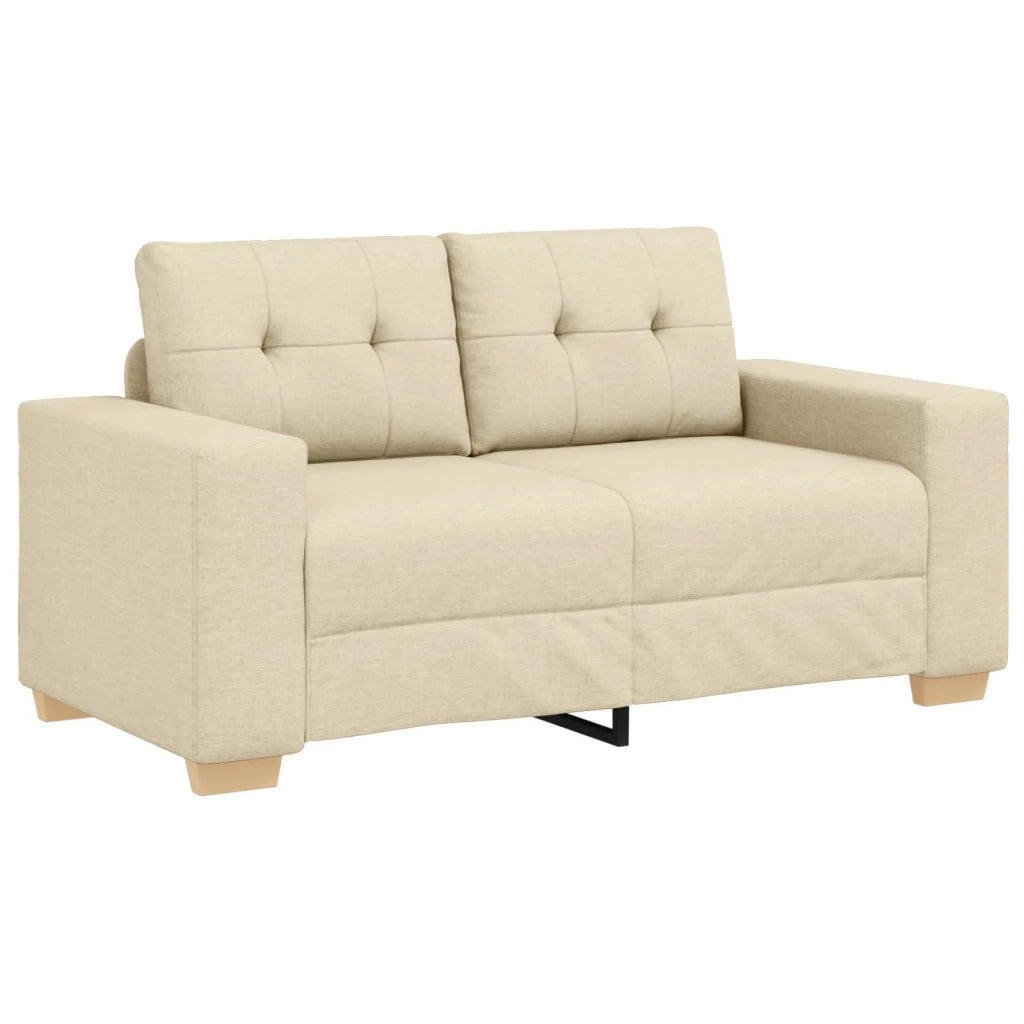 Divano | Divano da soggiorno | Sofa a due posti con cuscino Crema Tessuto