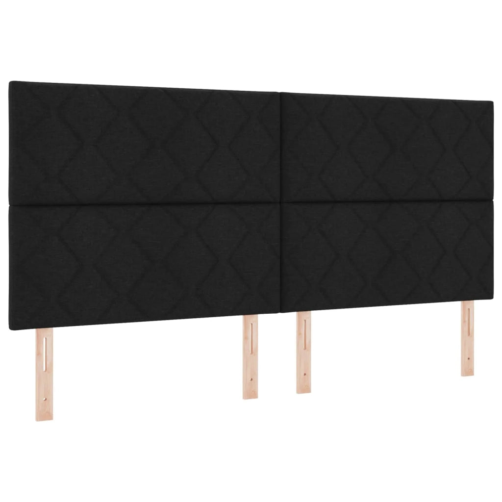Letto ottomano con materasso Nero 200 x 200 cm Tessuto 3457600