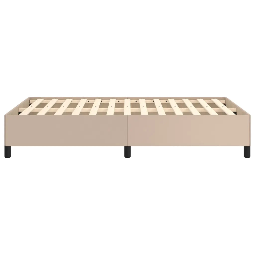 Letto matrimoniale | Letto per adulti | Giroletto senza Materasso Cappuccino 120x190 cm in Similpelle