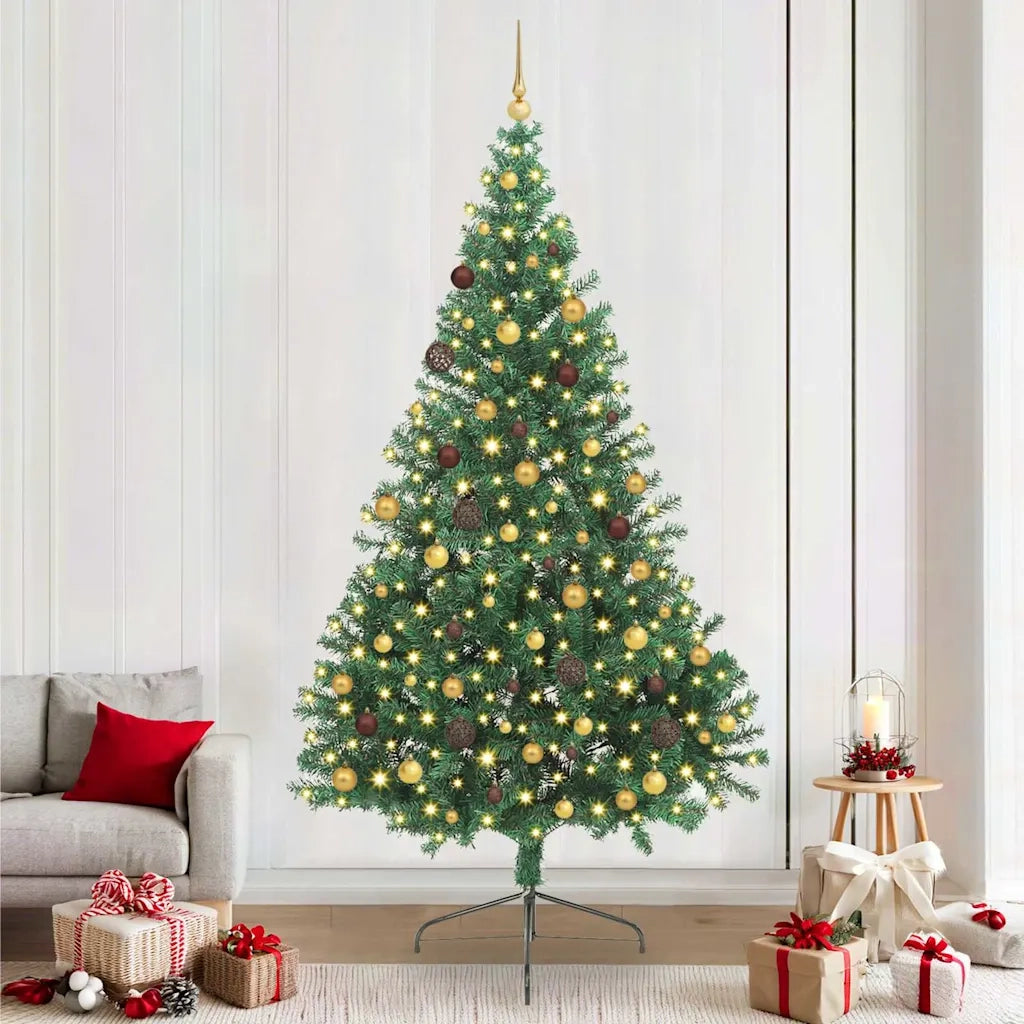 Albero di Natale artificiale con luci integrate Verde 240 cm 3397034