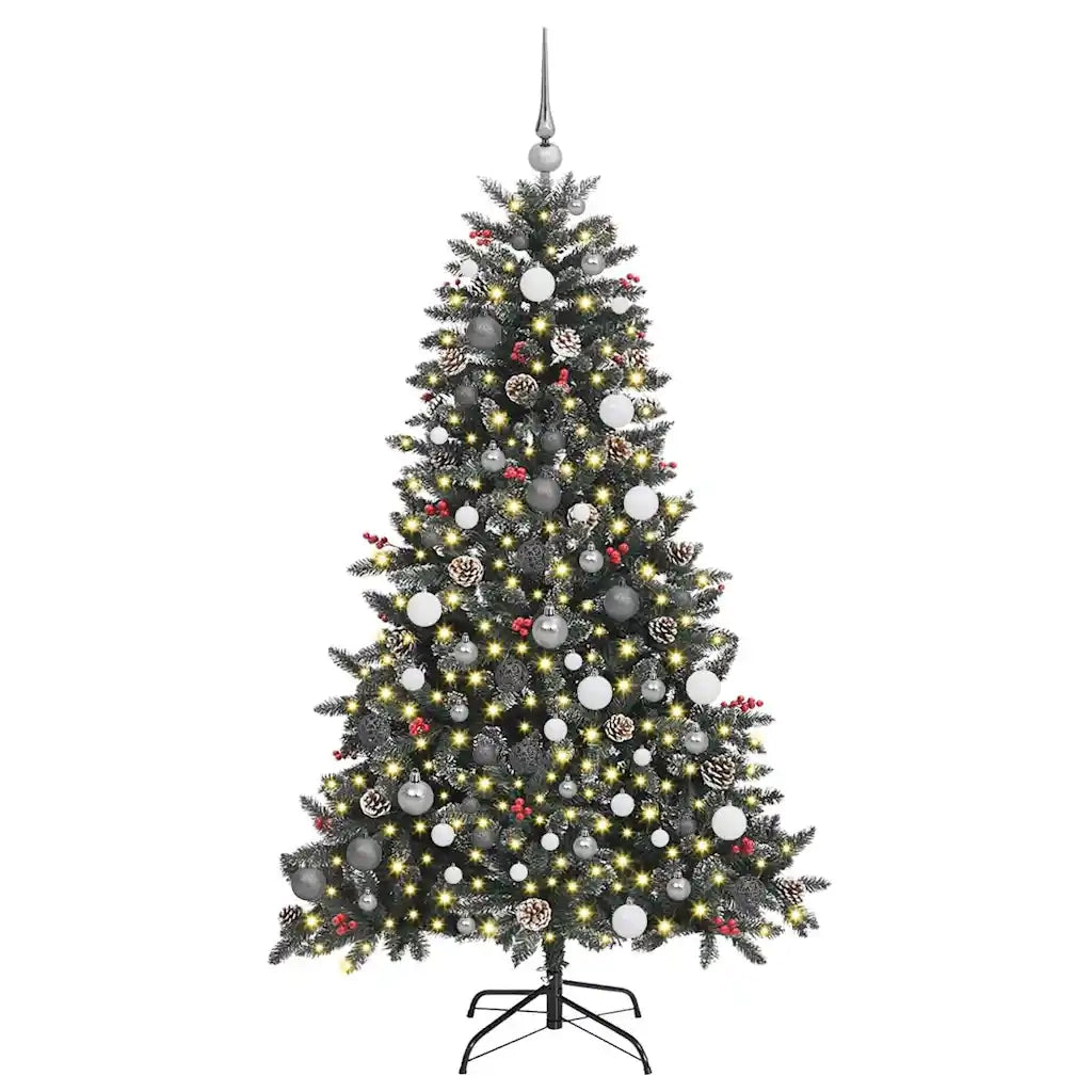Albero di Natale artificiale con 300 LED Verde 180 cm 3395879