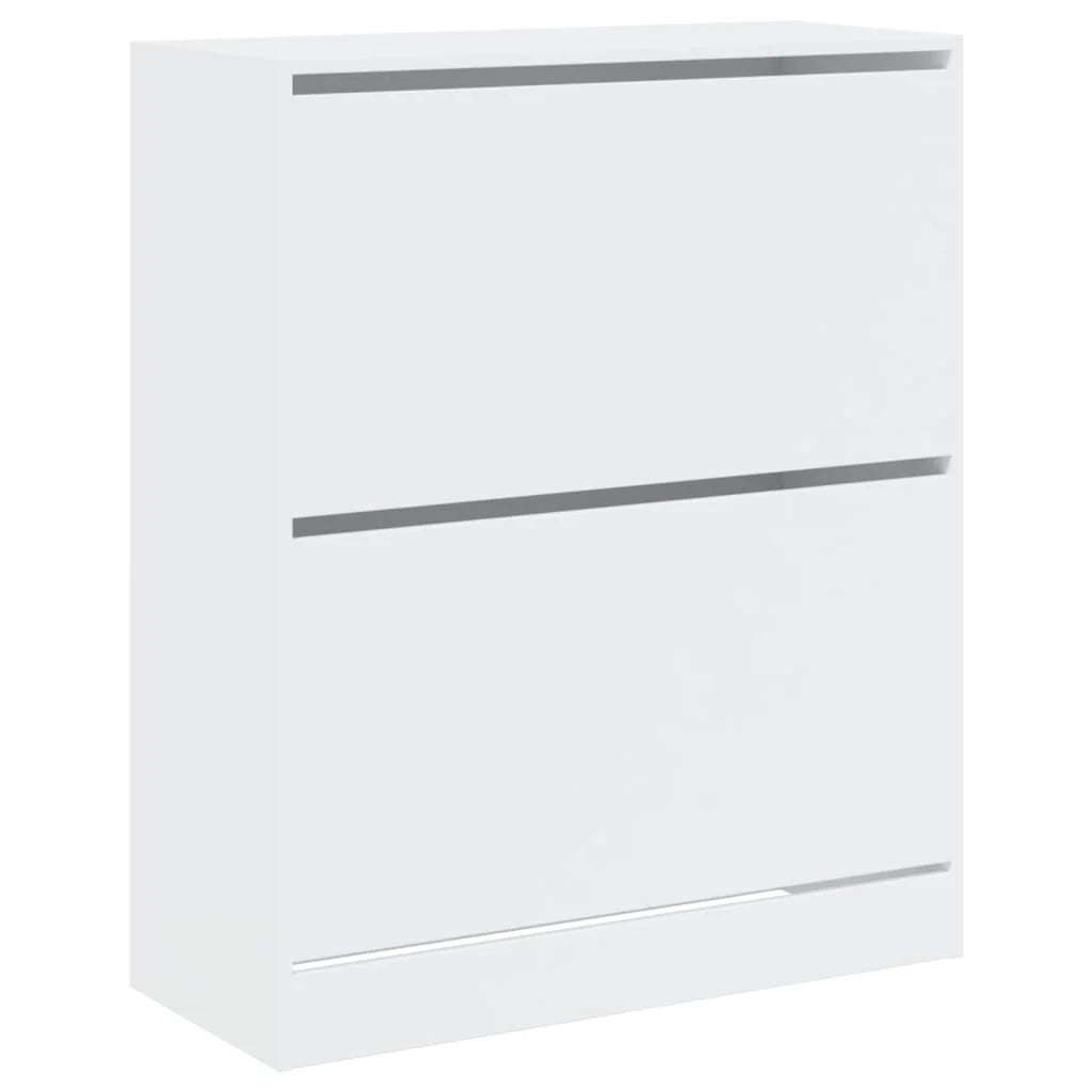 Scarpiera mobiletto portascarpe mobile per ingresso/corridoio/soggiorno 80 x 34 x 96,5 cm legno ingegnerizzato bianco 02_0021507