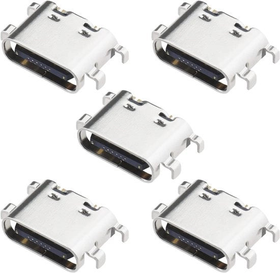 Porta di Ricarica Sostitutivi - Compatibili con Asus - Tipo-C - USB - Accessori Laptop - Argento - 5 Pezzi Porta di Ricarica Sostitutivi Compatibili con Asus ACTAB1021 Tipo-C USB Porta di Ricarica Metallica Accessori Laptop Argento.