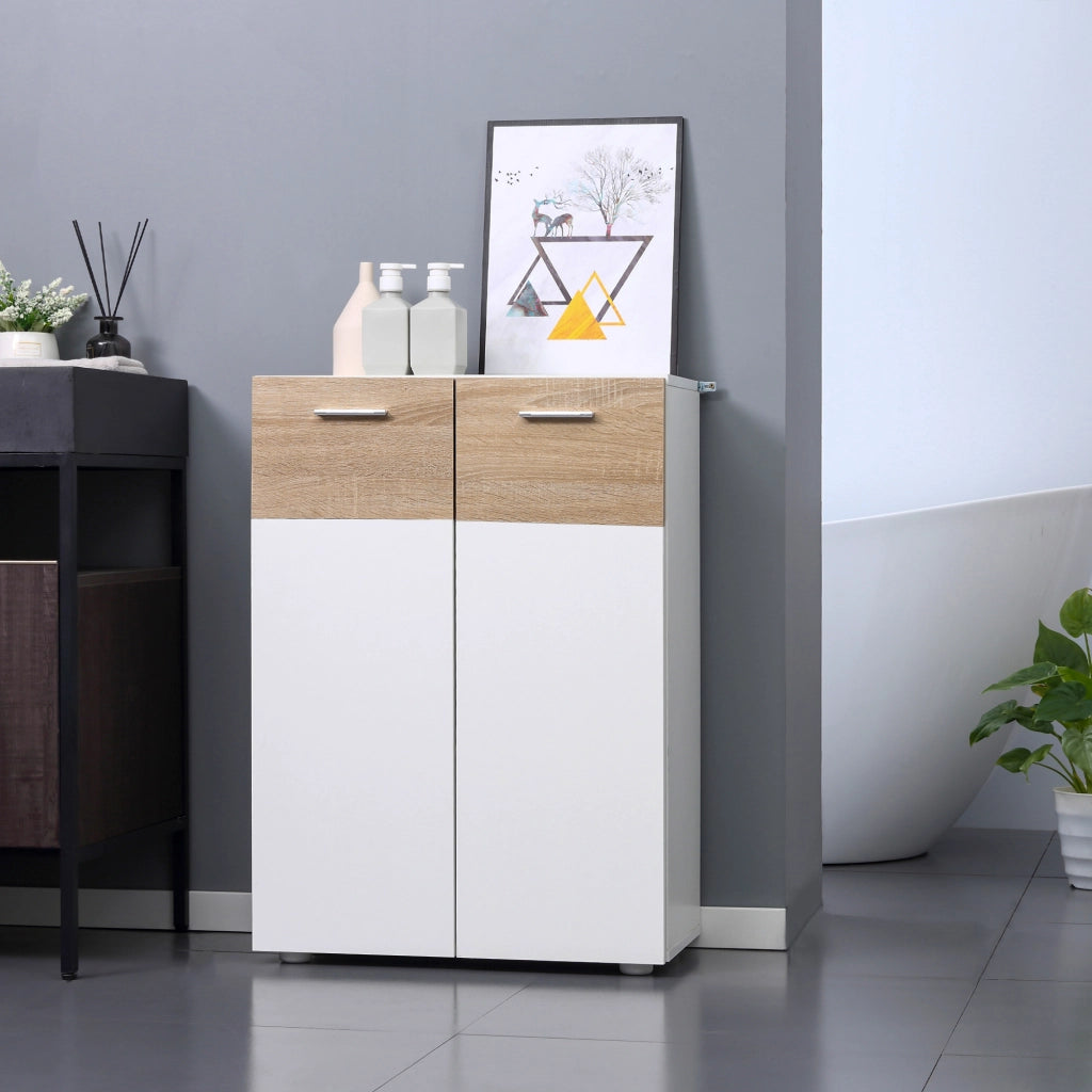 Armadio a due ante con ripiani regolabili ¨C Minimal ¨C Bianco 60x30x85