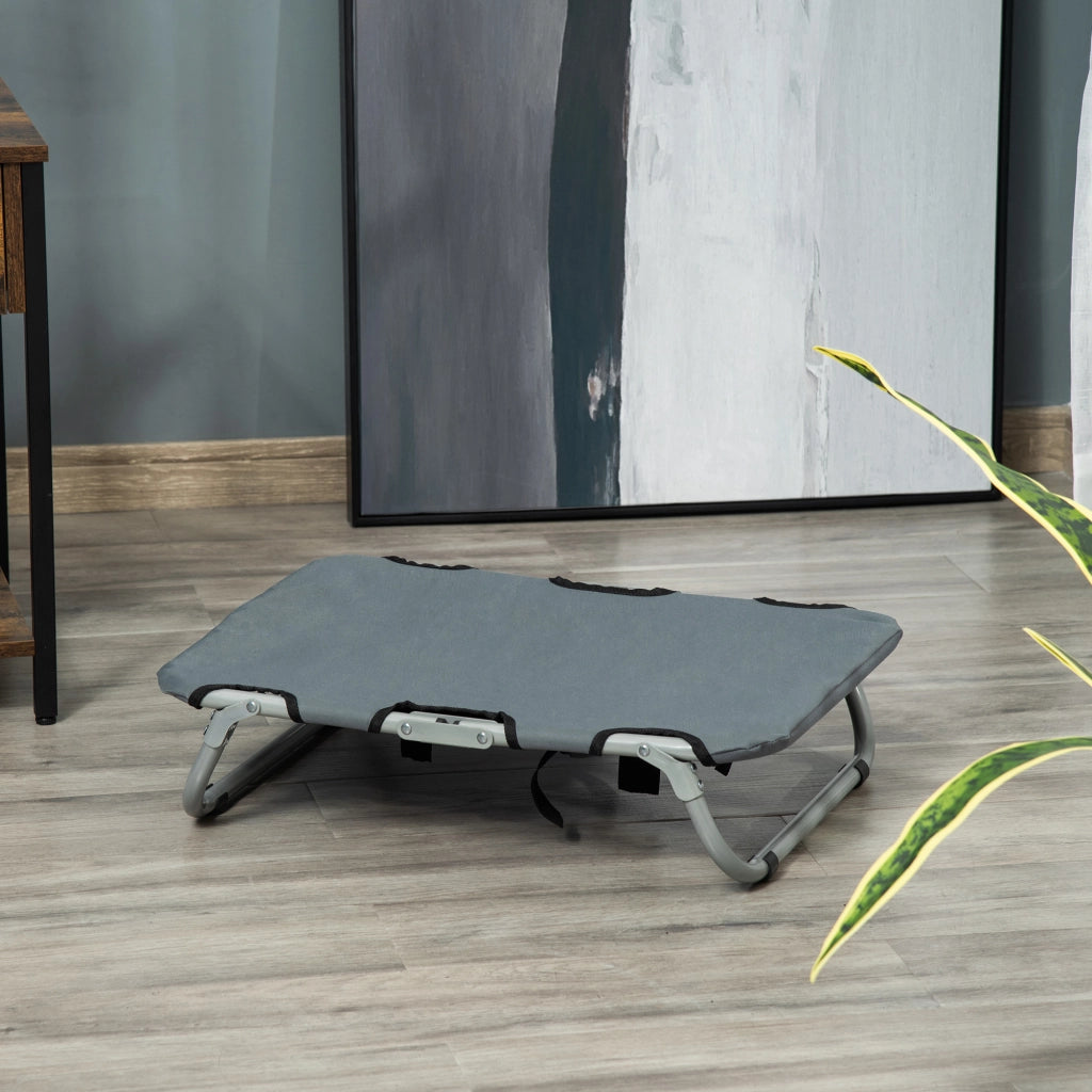 Cuccia per Cani Pieghevole ¨C Minimal ¨C Grigio Acciaio Tessuto 59x46x15
