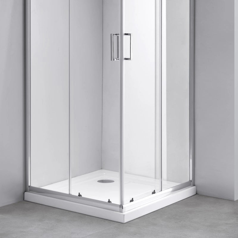 Box doccia Economico 80x100 cm vetro temperato 4 mm h185 | Four