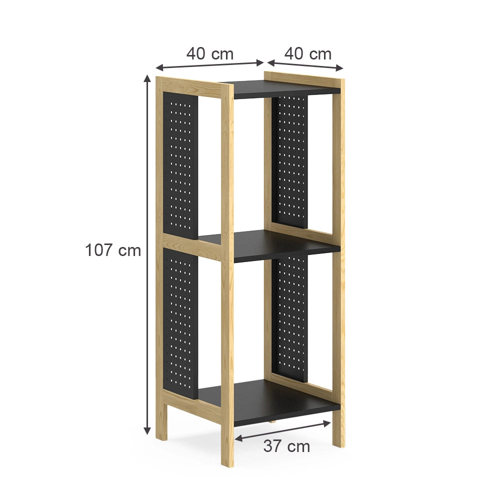 Vicco Scaffale in piedi Nero 40 x 107 cm