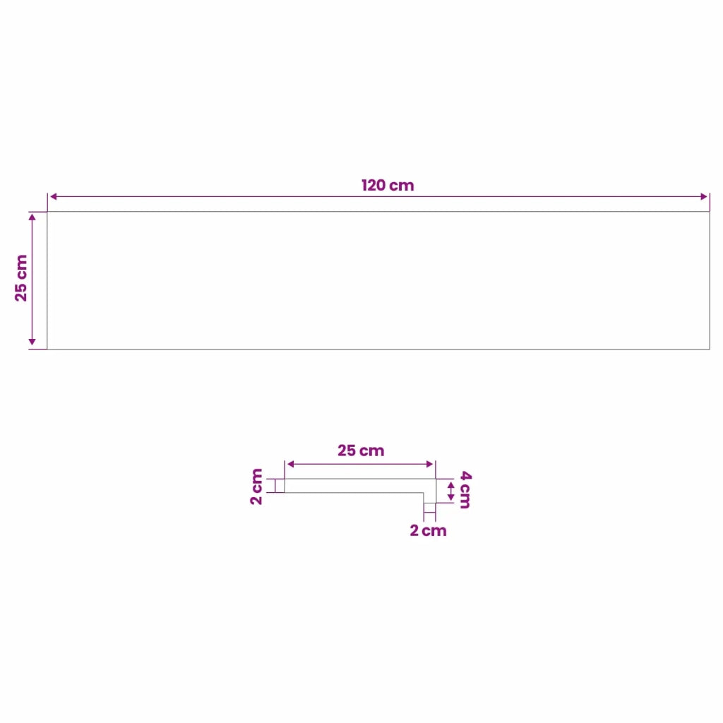 Soglie per finestre 2 pz Marrone 120 x 25 x 2 cm 42048268