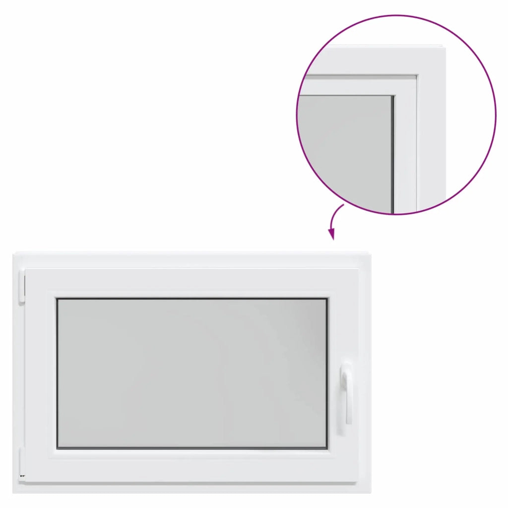 Finestra per Soffitta RISOR 100 x 50 cm PVC e Vetro Bianco CFW5500916