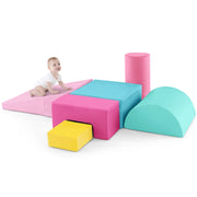 Blocchi rampicanti in schiuma per bambini 1-3 anni, Blocchi rampicanti set rampicante indoor con rettangoli Rosa