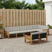 Set di divani da esterno 8 pcs Naturale e Grigio Chiaro 3381507