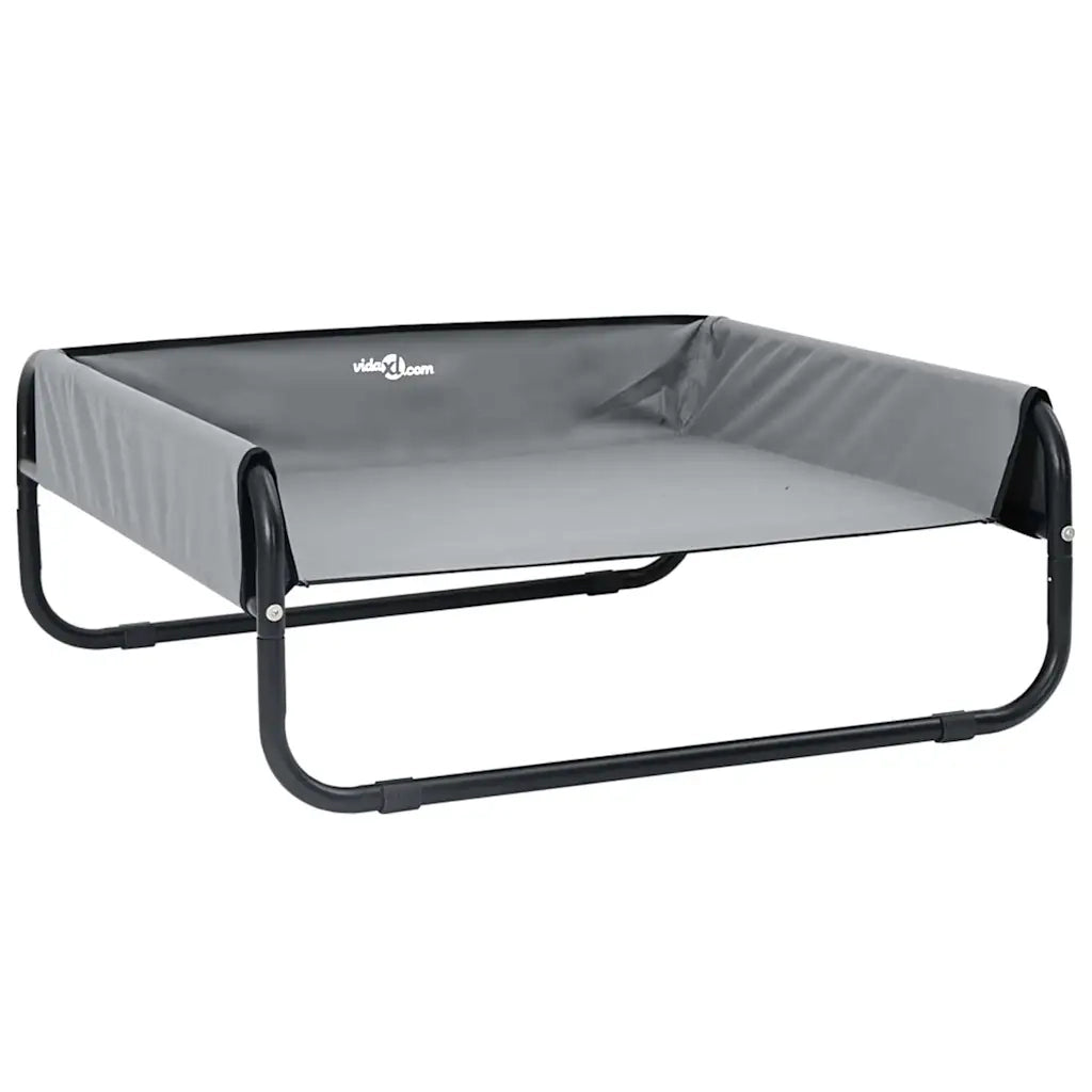Letto per Cani Grigio chiaro 75 x 75 x 30 cm Acciaio 42008209
